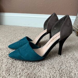 Chinese Laundry Teal and Gray Heels